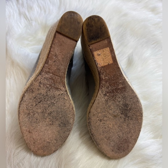 Balenciaga Gray Monochromatic espadrille wedges Mules ankle buckle - Picture 6 of 7